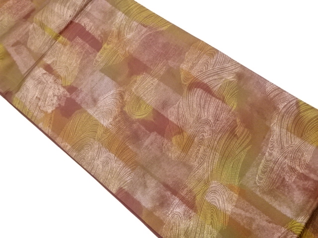 波に抽象模様織り出し袋帯